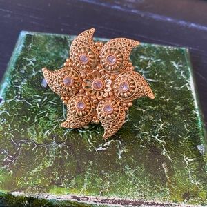 22k gold plated adjustable ring